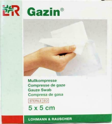 Gazin Gaaskompres 5 x 5cm steriel 5 x 2 10 Stuks