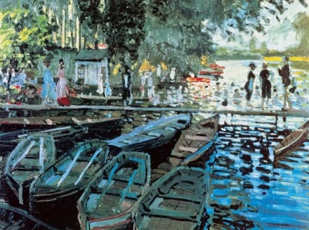 Kunstdruk Claude Monet - Bathers at la Grenouillers 80x60cm