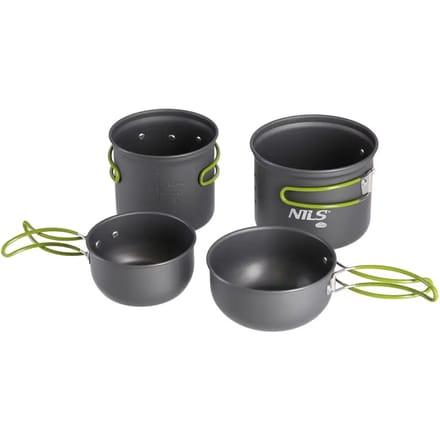Nils Camp NC1767 - Menażka Set XL - Aluminium Anodized - Opvouwbare Handgrepen