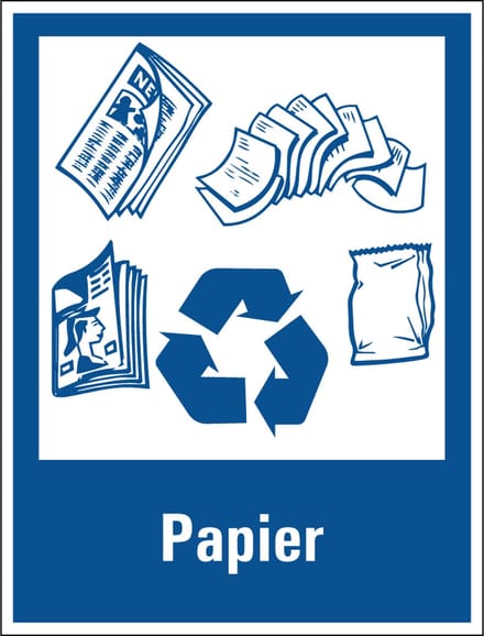 Papier scheiden sticker 400 x 300 mm