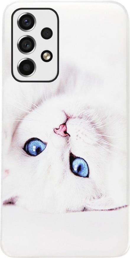 ADEL Siliconen Back Cover Softcase Hoesje Geschikt voor Samsung Galaxy A73 - Katten