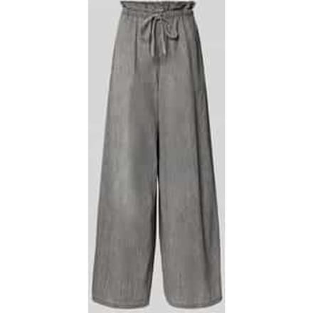 wide fit stoffen broek met ruches model 'Dwindle'