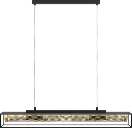EGLO Nohales Hanglamp - E27 - 112 cm - Zwart|Goud - Staal