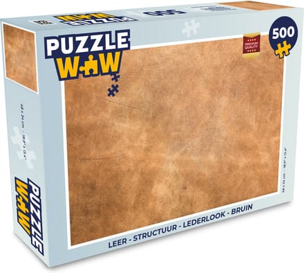Puzzel Leer - Structuur - Lederlook - Bruin - Legpuzzel - Puzzel 500 stukjes