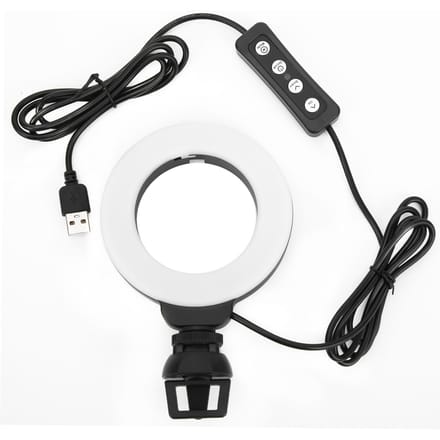4 Inch 48LEDs Ring Gevuld Clip Licht Draagbare Mini Selfie Fotografie USB Vlog Vullicht