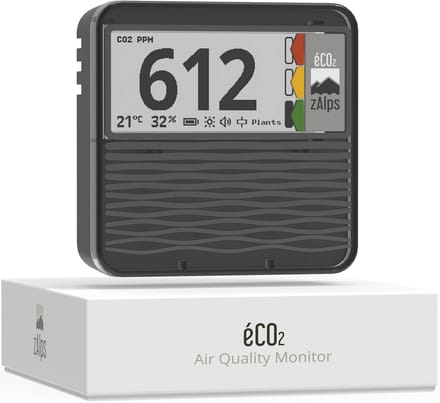 Monitor voor Binnenluchtkwaliteit - Nauwkeurige CO2-Detector en Luchtkwaliteitsmonitor