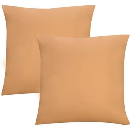 BIBERNA Fijne jersey kussenhoes (Goud, 80x80)