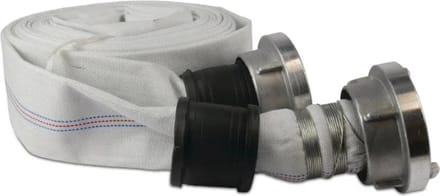 Plat oprolbare slang met koppelingen EPDM/polyester 52 mm Storz NA 66 10bar wit 20m type 52C