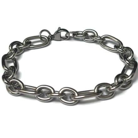 Rvs sieraden - Zilverkleurige schakelarmband 22cm - Tijdloos ontwerp