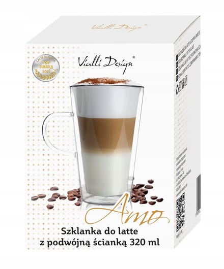 Vialli Design Thermische Latte Macchiato Glazen 320ml - Dubbelwandig Glas
