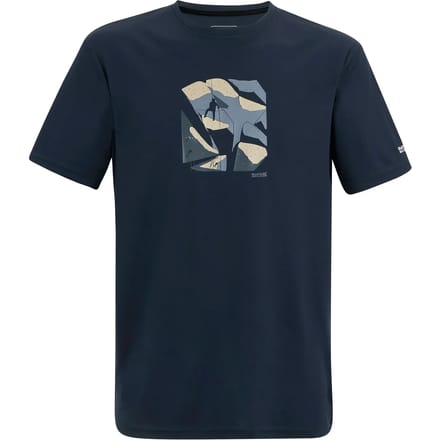 Heren Fingal T-shirt met korte mouwen en gemêleerde print