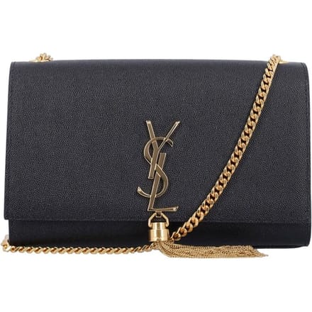 Saint Laurent Kate Kleine schoudertas van generfd leer met kwastjes