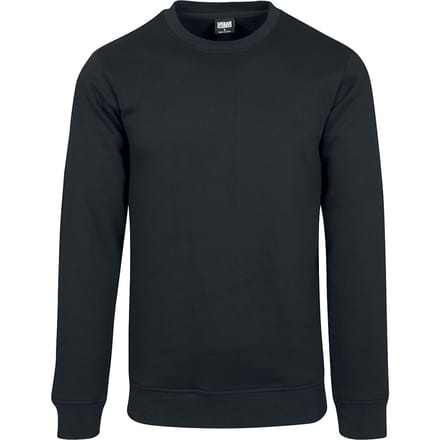 Urban Classics Sweatshirts - Basic Terry Crew - S tot 5XL - voor Mannen - zwart