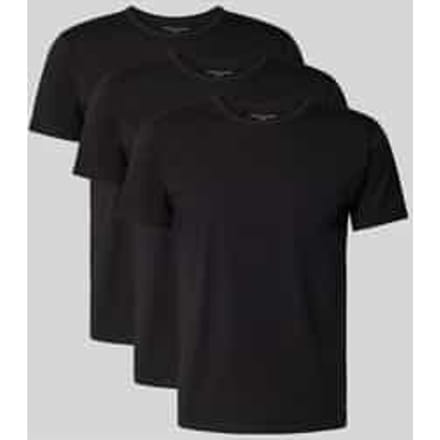 slim fit T-shirt set van katoenmix in set van 3