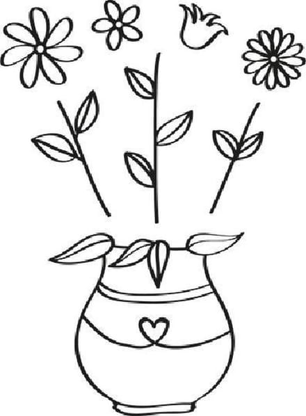 Stempel - Marianne Design quilling clear stamp flowers - 1 stuk
