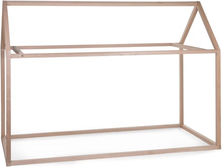 Childhome Huis Bedframe 90 x 200 cm - Kinderbed in Huisvorm van Hoogwaardig Beukenhout - Blikvanger in de Kinderkamer, te Personaliseren met Lampjes - Lattenbodem en Matras Apart Verkrijgbaar - Naturel