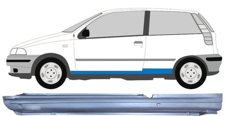 Volledige dorpel voor Fiat Punto I 1993-1999 / Links