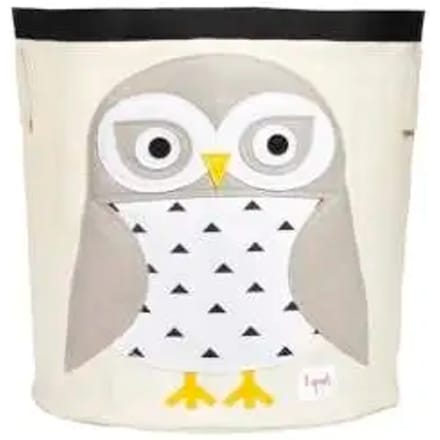 3 Sprouts - Storage Bin - White Snowy Owl /Furniture /White Snowy Owl