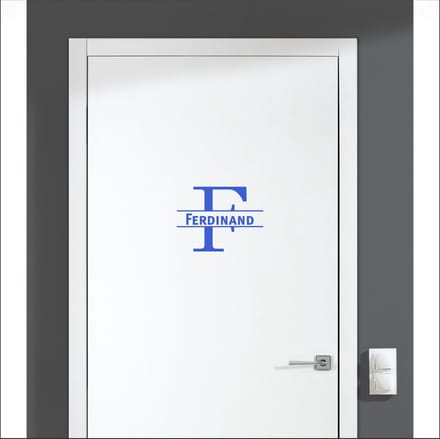 Deursticker Met Naam -  Ferdinand - Blauw