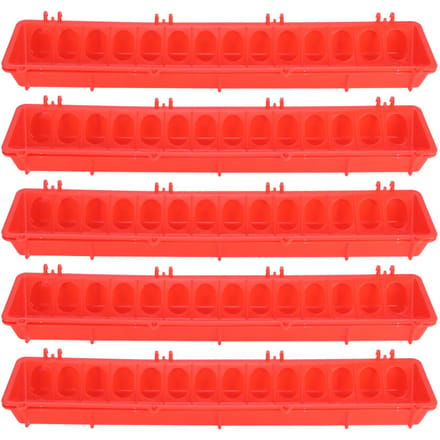 5Set Verdikte Vogelvoeder Buiten Hangend Plastic Duiven Voedingsapparaat Kooi Accessoire Rood red