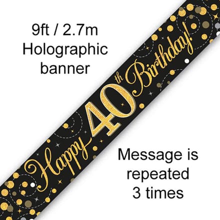 Oaktree - Banner 40 jaar Zwart en Goud