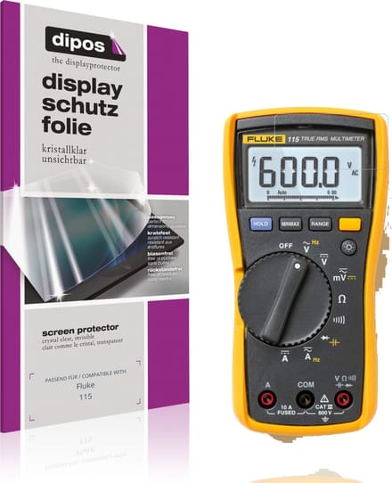 dipos – 4x Beschermfolie geschikt voor Fluke 115 | Krasbestendige & heldere Screenprotector Ultra-Thin