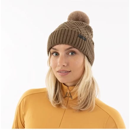 Muts Beanie Pompom Teak | Mutsen/ sjaals ruiter