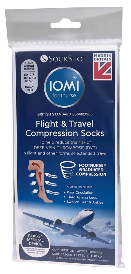 IOMI - 18 mmhg compressievluchtsokken voor dames - Beige