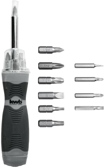 KWB 116890 Serie - Schroevendraaier met Bits - 4-in-1 - LED Verlichting - Ergonomische Handgreep