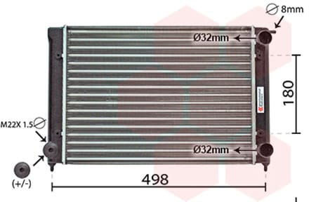 Van Wezel - RADIATOR VOOR VW GOLF I 1976-1983 171121253K