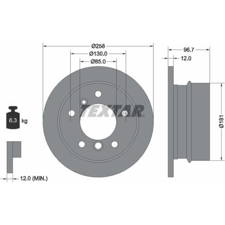 Remschijf TEXTAR 92137503