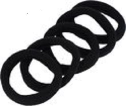 Haarelastiek Endless - Dikte 7mm - Zwart - 12 stuks