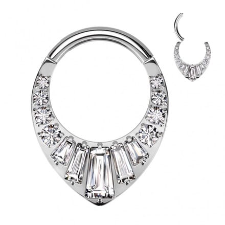Piercing titanium round and baguette 1.2x8 - LMPiercings