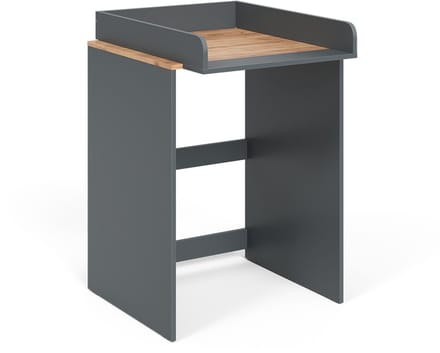 Vicco Viktor Wasmachinekast – 68 x 88.2 cm 2 delen met aankleedkussen Antraciet/gouden eik