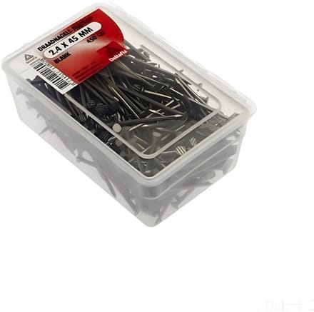 Draadnagel platkop blank 2.4x45mm