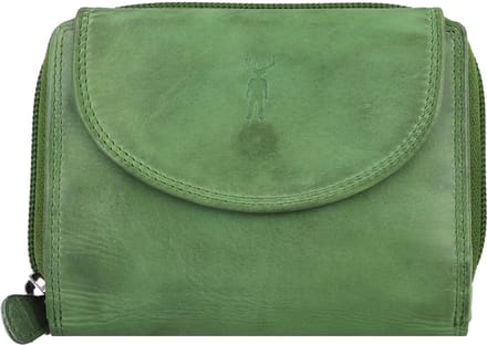 Jack Kinsky Nelson Portemonnee RFID Leer 12,5 cm - Jongens - Horizontaal - grün