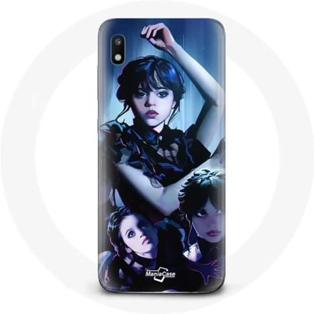 Coque - maniacase - Samsung Galaxy A10 - Noir - Mercredi Addams - Souple noir