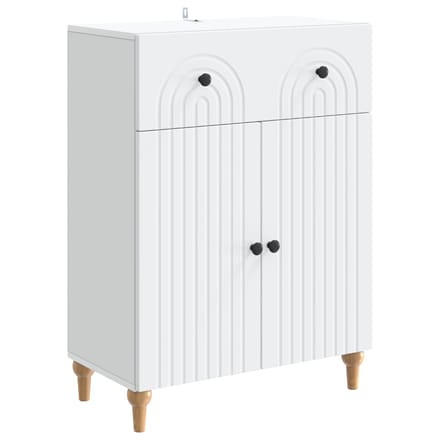 vidaXL - Dressoir - Wit - 66 - x - 34,5 - x - 90 - cm - Bewerkt - hout