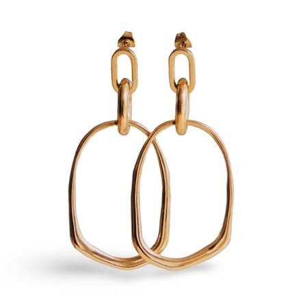 Oorsteker Oval/stainless steel/5.6cm/Bling-it