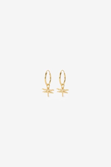 Sissy-Boy - Goldplated oorbellen met libelle