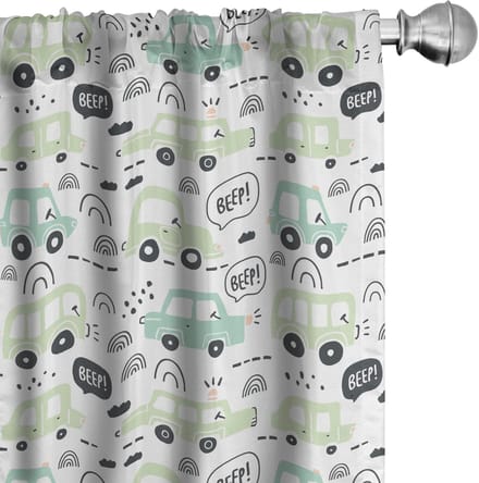 ABAKUHAUS Gordijnen – 2-delige set – 75x175 cm – Microfaser – Halfdonker