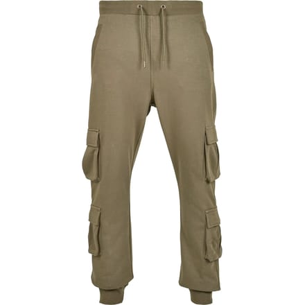 Urban Classics - Double Pocket Terry Heren joggingbroek - M - Groen