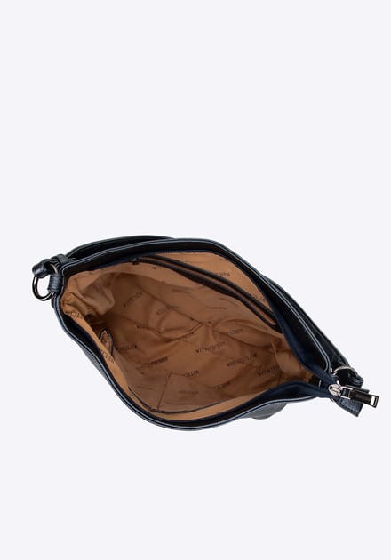 Wittchen - Dames Bucket Bag - Glanzend Eco-leer - Navy Blauw - Ruim