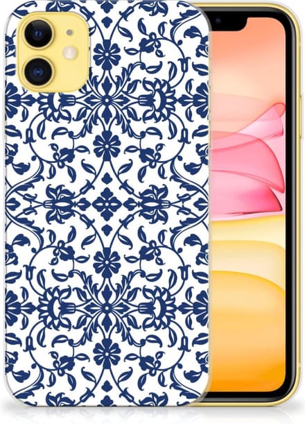 Apple iPhone 11 TPU Case Flower Blue