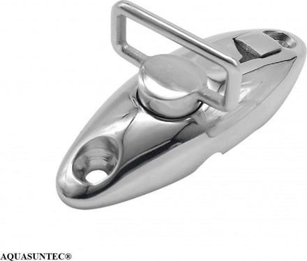 RVS Dekbeugel Biminitop 316 | Luxe Hoogglans Riembeugel | Boot Rail Dek Montage | 94 mm | 1 stuk