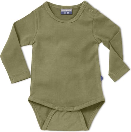 Silky Label romper pesto green - lange mouw - maat 74/80 - groen
