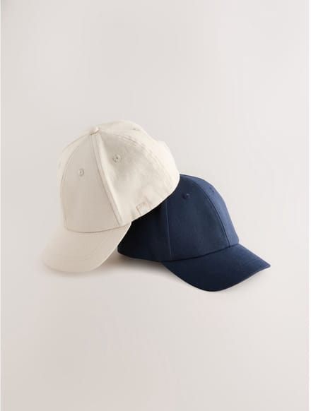 Next - Jongens - Set van 2 baseballpetten van 100% katoen - Blauw