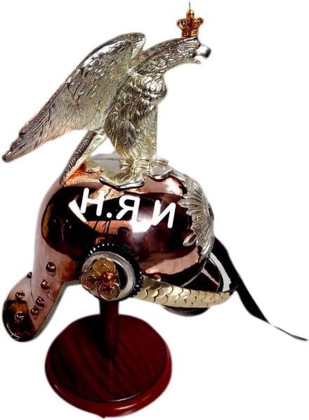 Prussian Helm - Pickelhaube replica - Decoratie object - Koper en aluminium - L - Koper