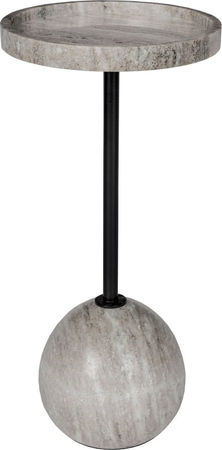 Zuiver Cocktail Bijzettafel Rond 25 cm Marmer - Grijs