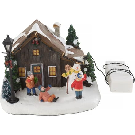 VBS Miniatuur huis in de sneeuw